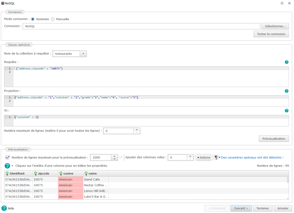 connecteur NoSQL