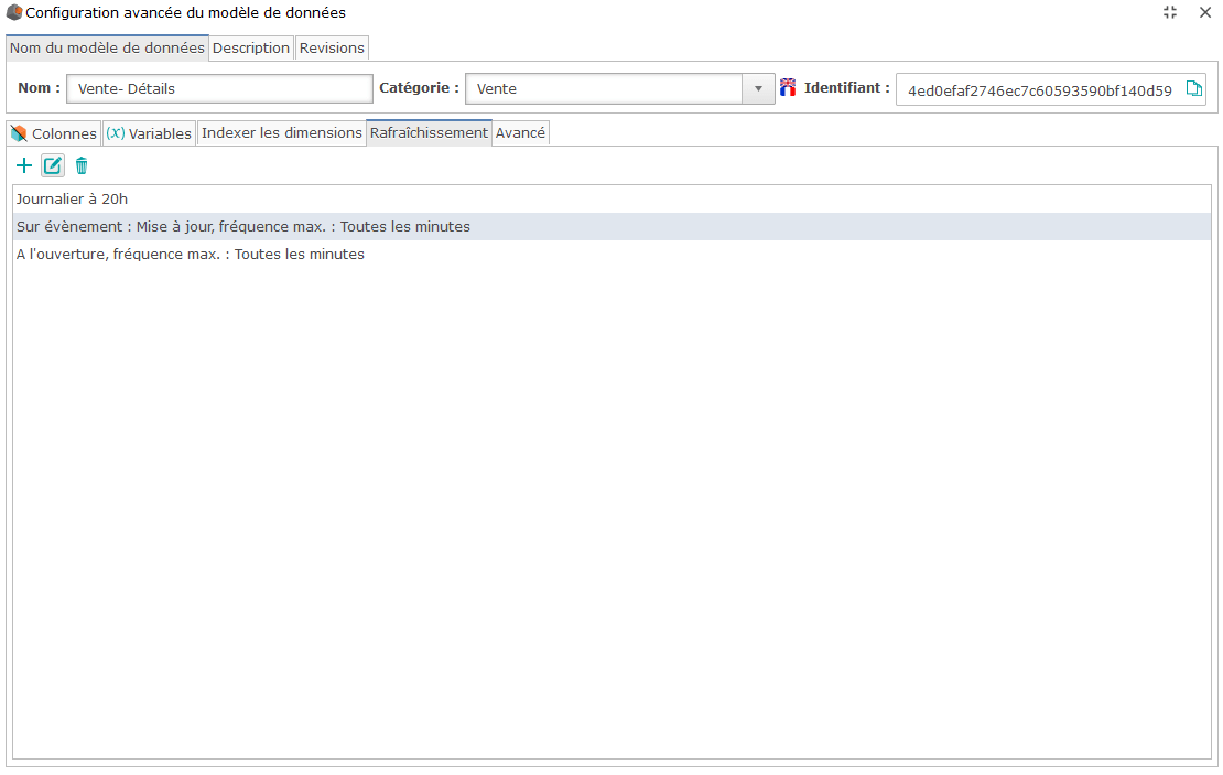 data model schedule